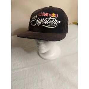 Red Bull Signature Series Corduroy Snapback Hat Brown Yupoong Gives You Wings